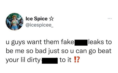 ive spice leak|Ice Spice Speaks On The Leaked Texts Of Her。